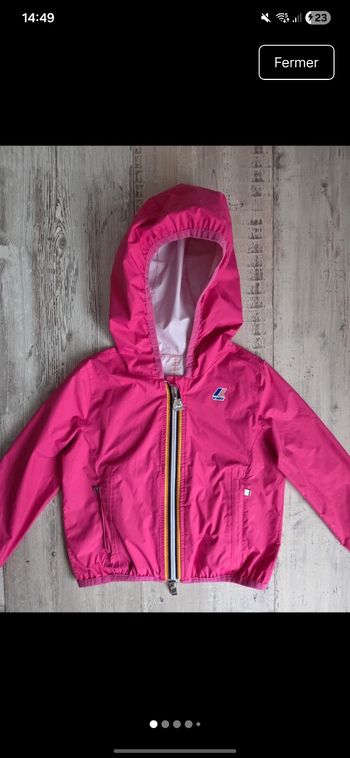 Veste coupe vent imperméable k-way fille