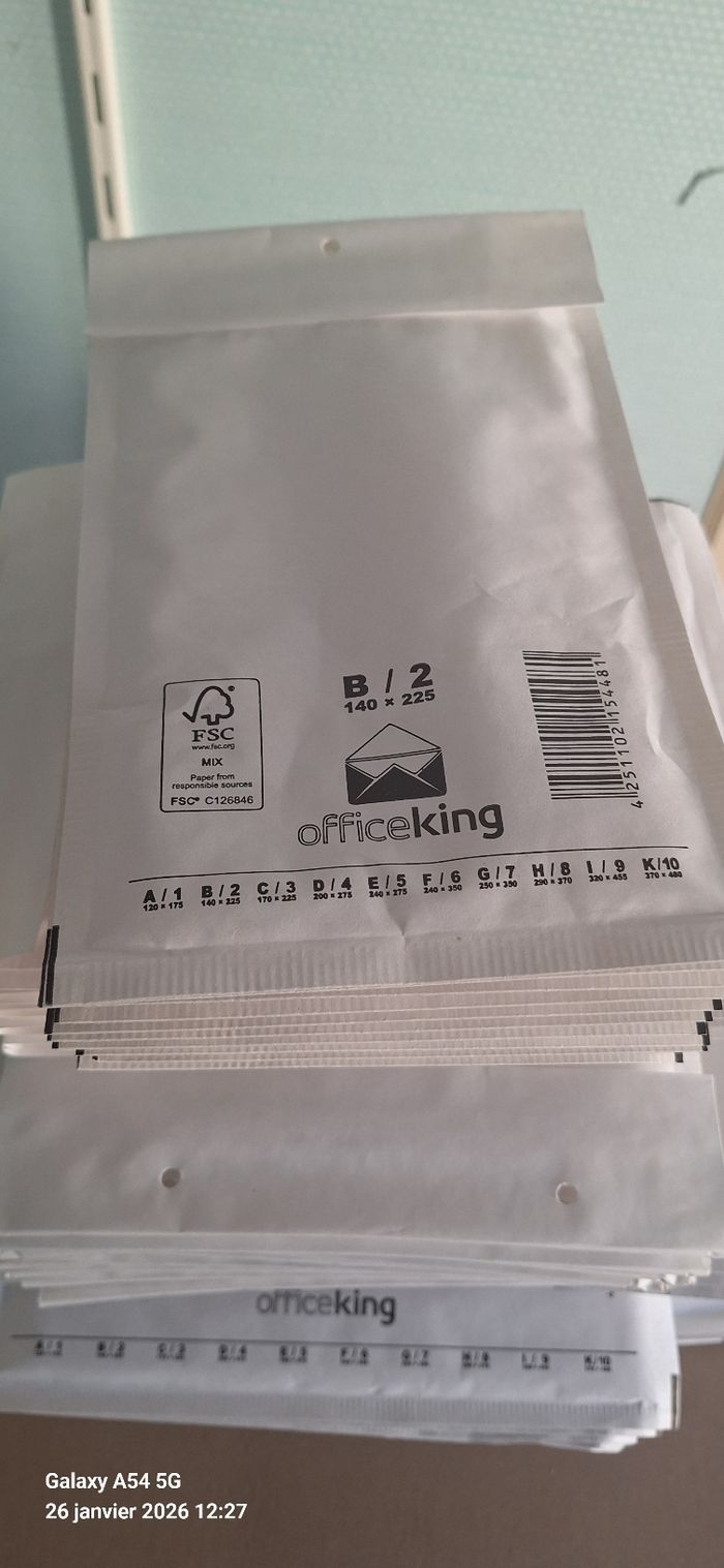 Pochettes bulles NEUVES – B2 à H8 – Packs de 10 & Pack complet - photo numéro 3