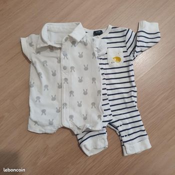 Lot de 2 grenouillères été