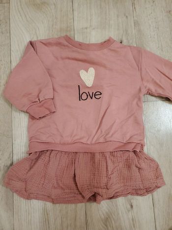 Robe Sweat Tex 18 Mois Love