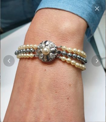 NEUF perles de Majorque 3 rangées