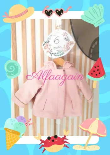 Manteau rose fille 6mois kiabi