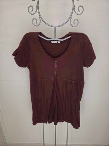 Tunique marron boutonnée - Tout Simplement T. 38/40