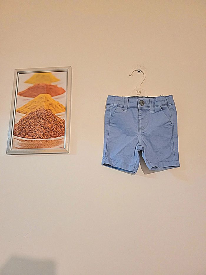 Short bébé garçon bleu "Baby boy" taille 3 mois