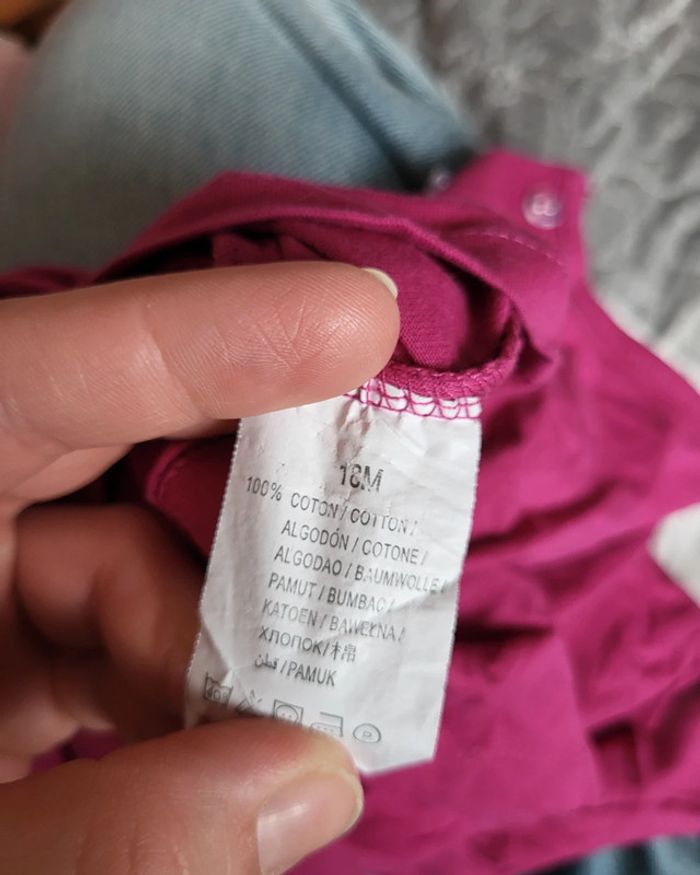 Tee shirt rose 18 mois - photo numéro 3