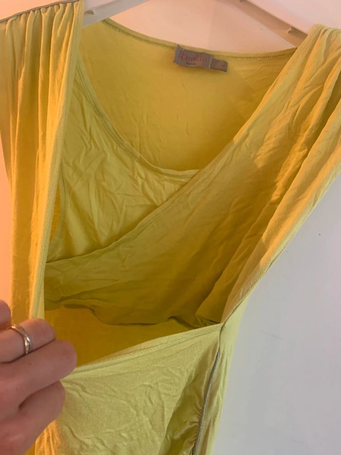 Robe verte pomme anis maternité allaitement - photo numéro 4