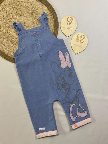 Salopette combi style jeans Minnie fille