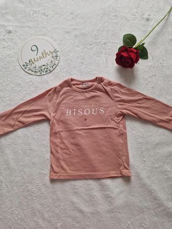 Tee shirt manches longues Je veux des bisous