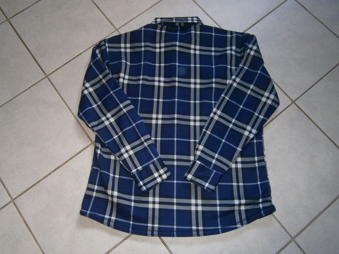 Chemise hiver à carreaux bleu marine Taille M - photo numéro 7