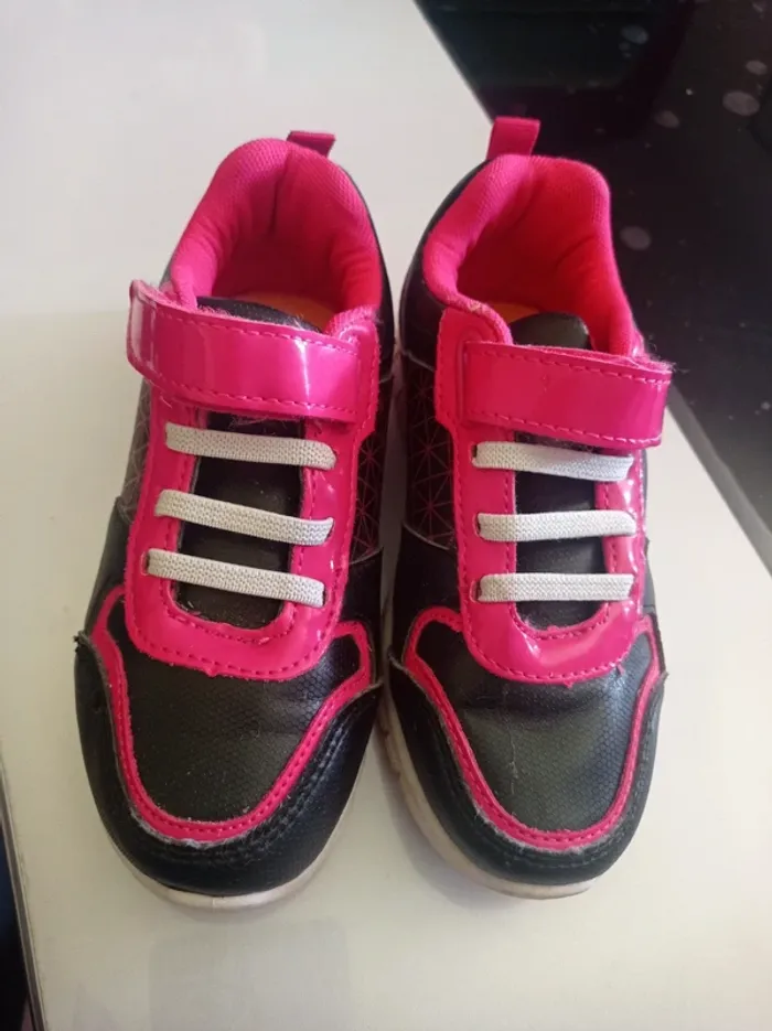 Basket petite fille rose et noir - photo numéro 2