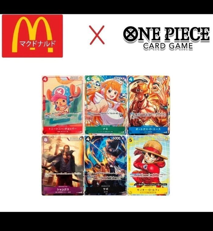 Pack 6 cartes promo one piece McDonald's Scellé jpn - photo numéro 3