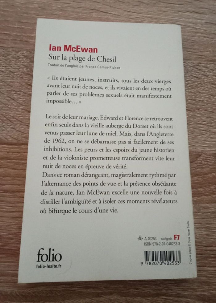 Ian McEwan 📚 Sur la plage du Chesil - photo numéro 2