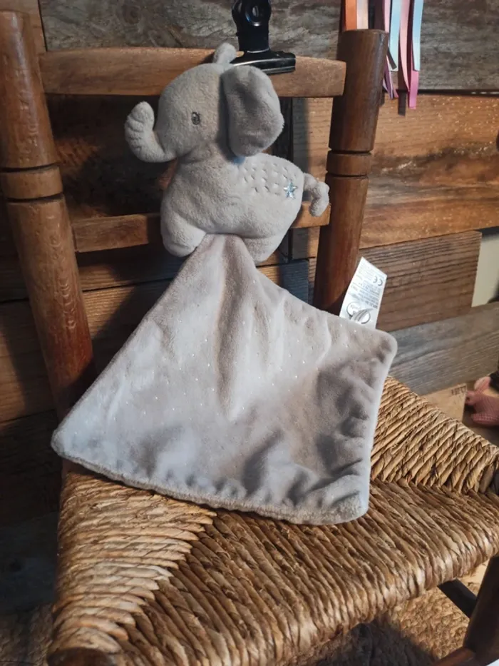 Doudou éléphant mots d'enfants tbe - photo numéro 5