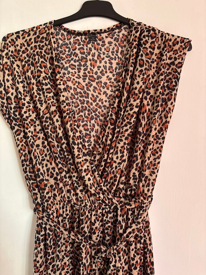 Robe léopard noir orange - photo numéro 2