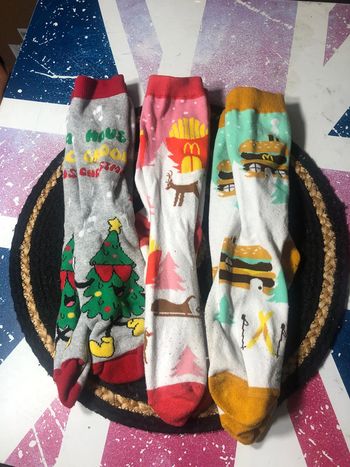 3paires de chaussettes Noël