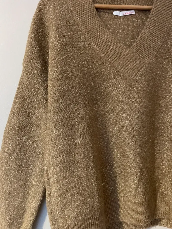 Pull paillettes beige - photo numéro 2