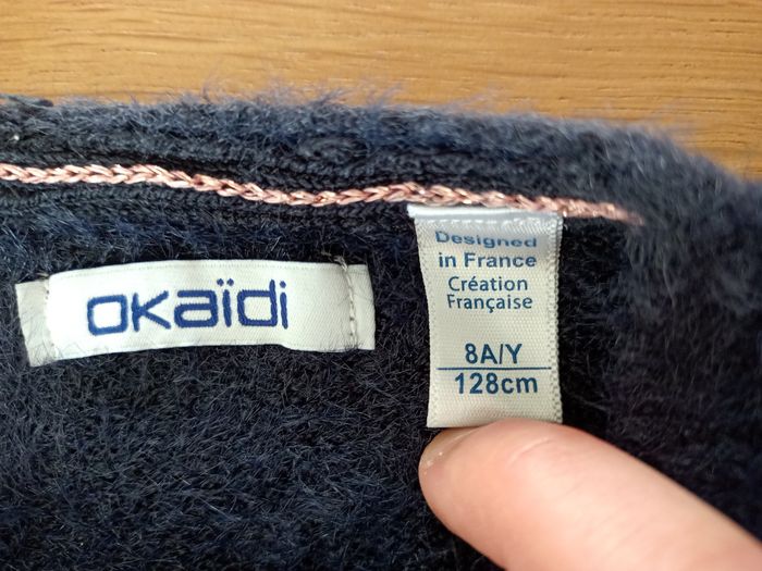 Pull doux bleu marine fille 8 ans Okaïdi - photo numéro 4