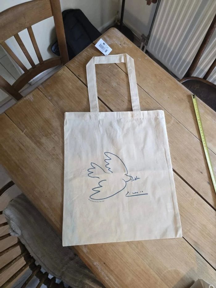 Totebag Picasso – motif Colombe de la Paix coton épais arty & tendance