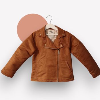 Perfecto Camel effet daim fille  Verbaudet 7 ans – comme neuf