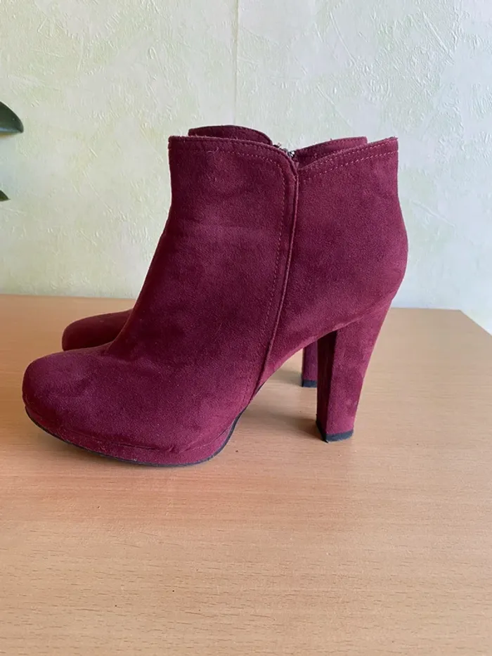Bottines bordeaux