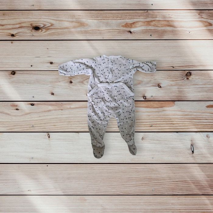 Lot 2 pyjamas 1 pièce bébé 6 mois – Orange & Marron - photo numéro 7