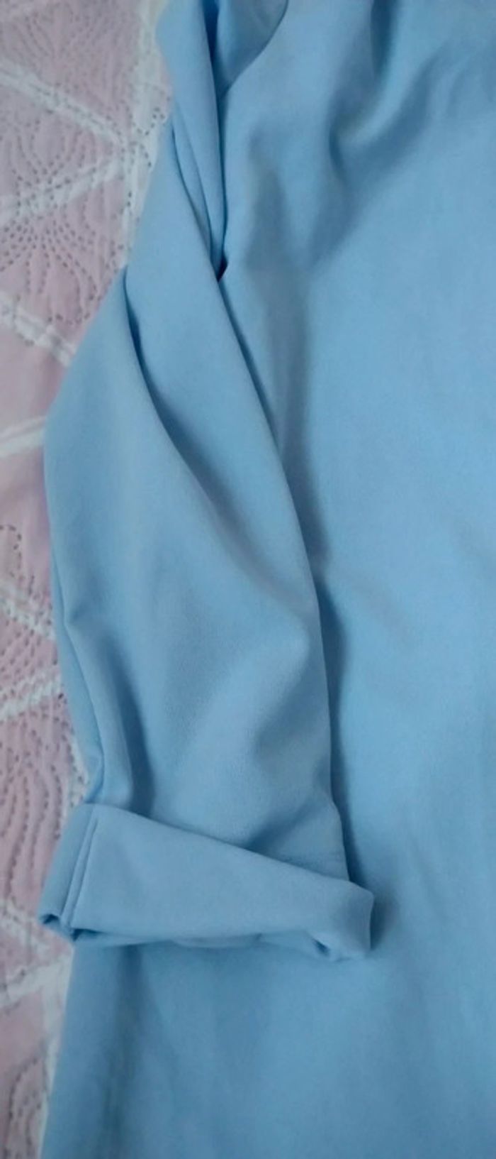 Veste longue bleu ciel femme xs shein - photo numéro 6