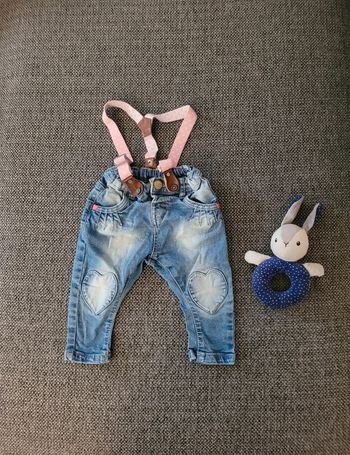 Jeans paperbag fille 9-12 mois 74 cm
