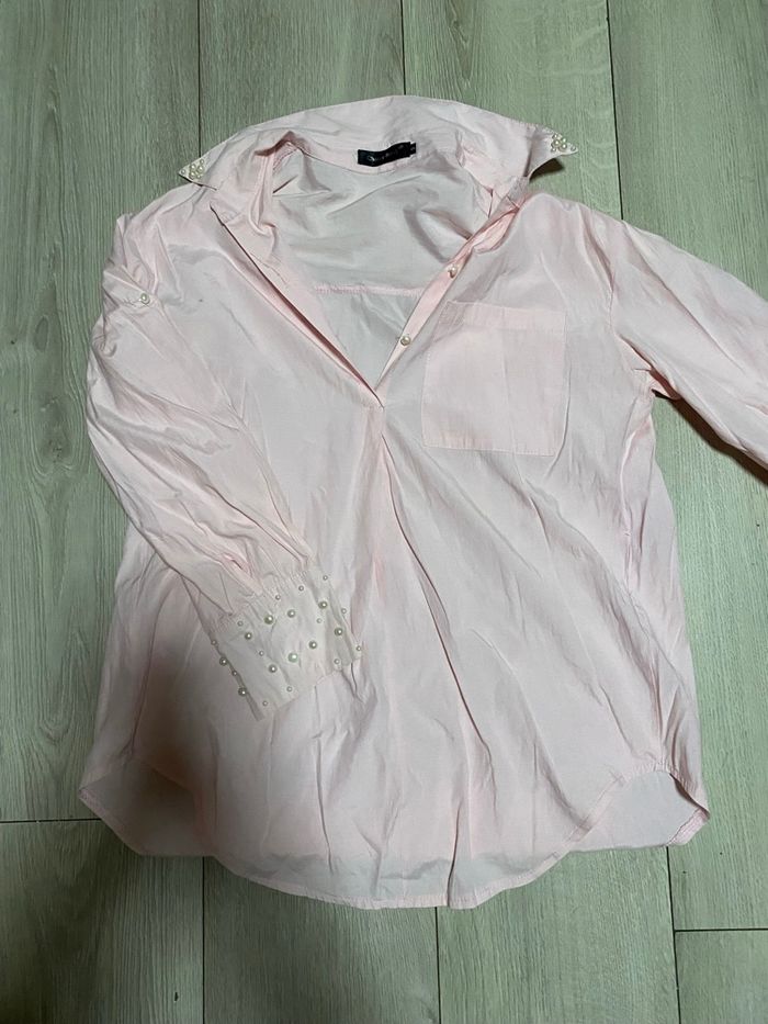 Chemisier rose clair