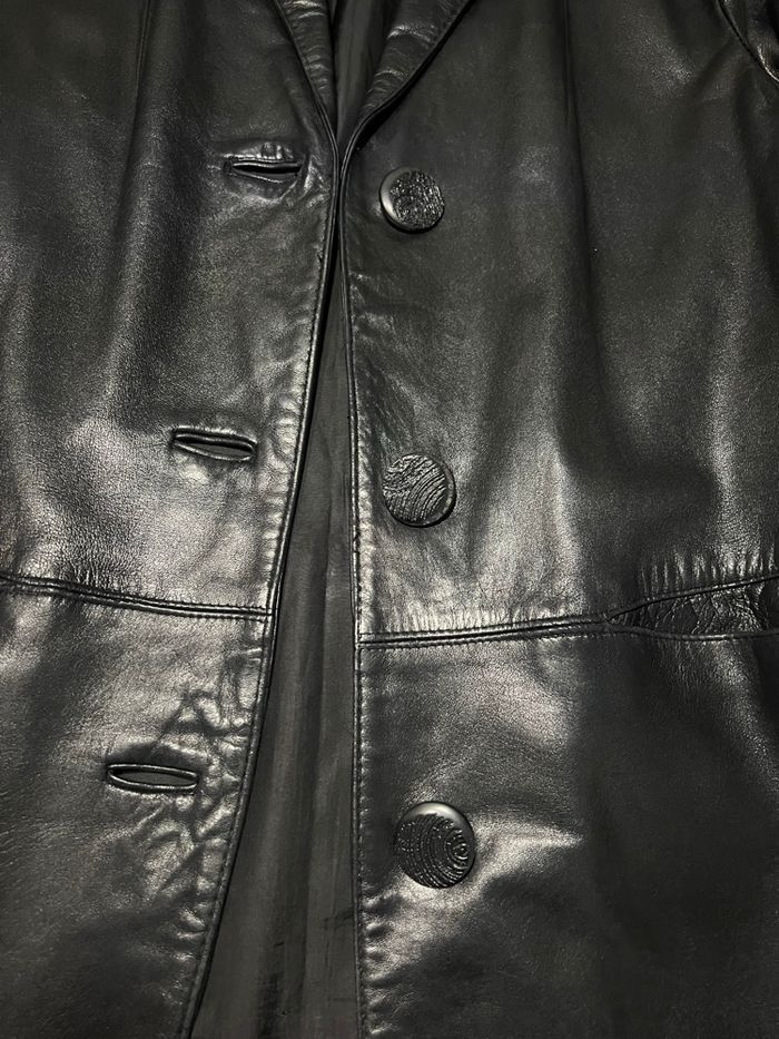 Blouson mi long 100% cuir vintage - photo numéro 4