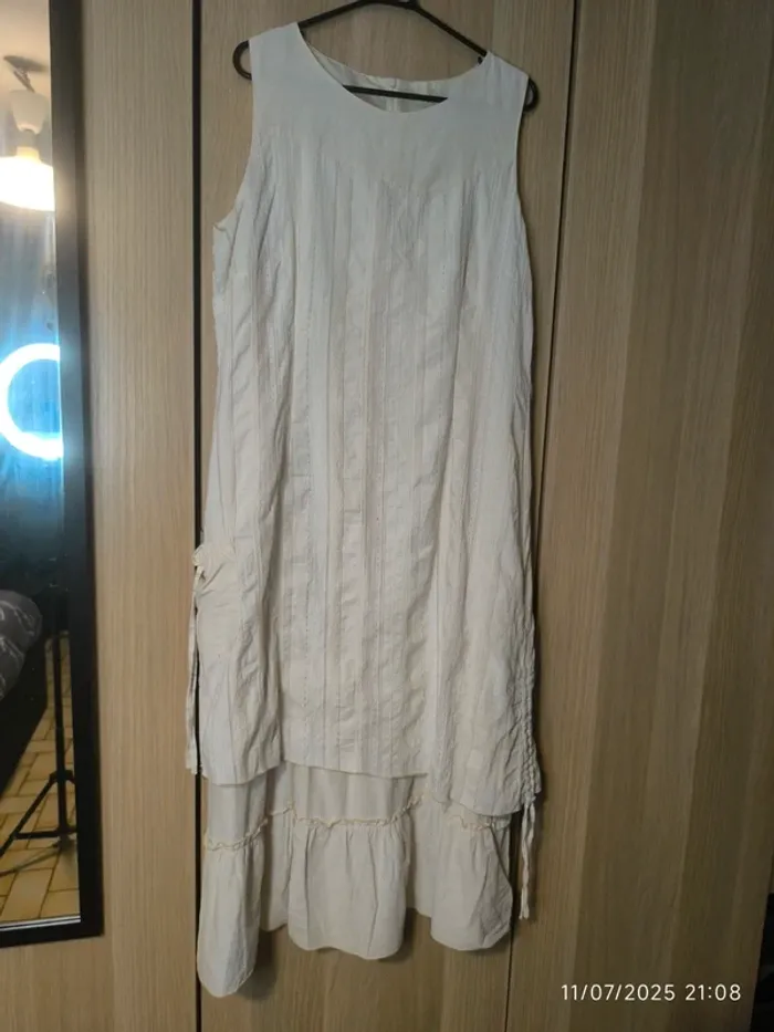 Robe beige + surchemise (46) - photo numéro 3
