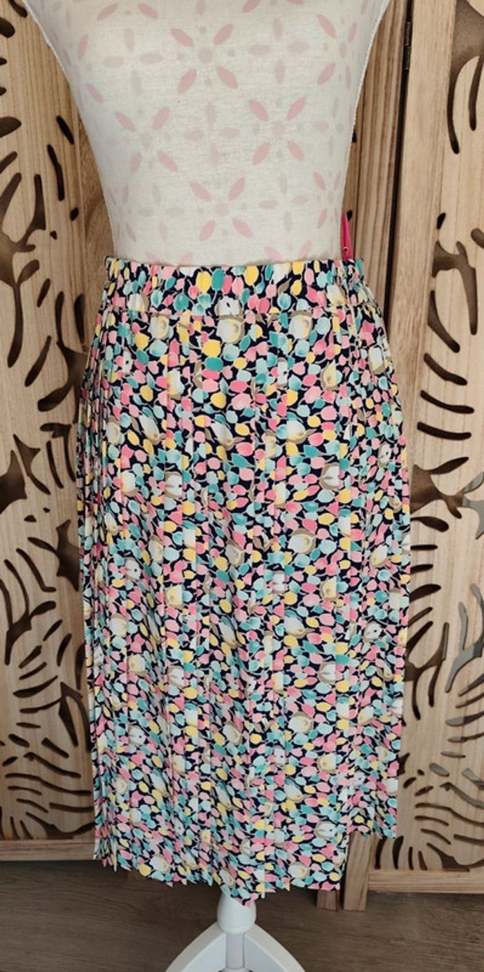 Jupe plissée imprimée tulipes Création Miss seven