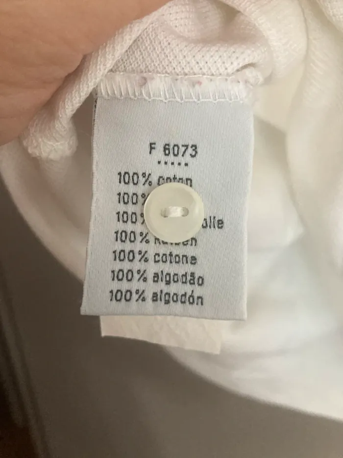 Lacoste polo femme vintage washed blanc taille 40 - photo numéro 5