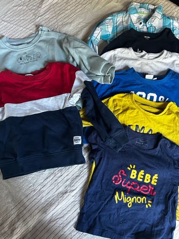 Lot de 8 hauts 24 mois garçon. 