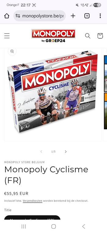 monopoly cyclisme NEUF
