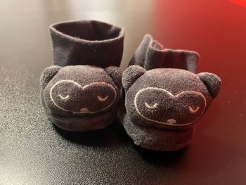 Chaussons bébé Z kids 0-3 mois noir tête d’ours 🐻