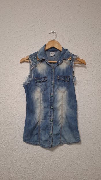 💙 Chemise sans manches en jean – taille M