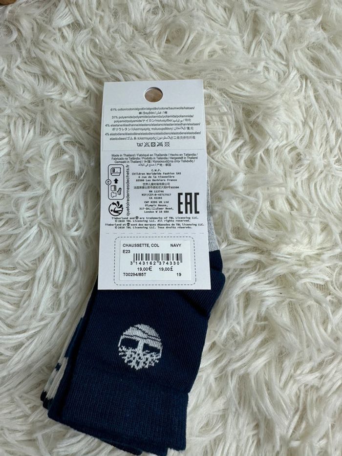 Lot de 2 paires de chaussettes Timberland taille 19-20 - photo numéro 3