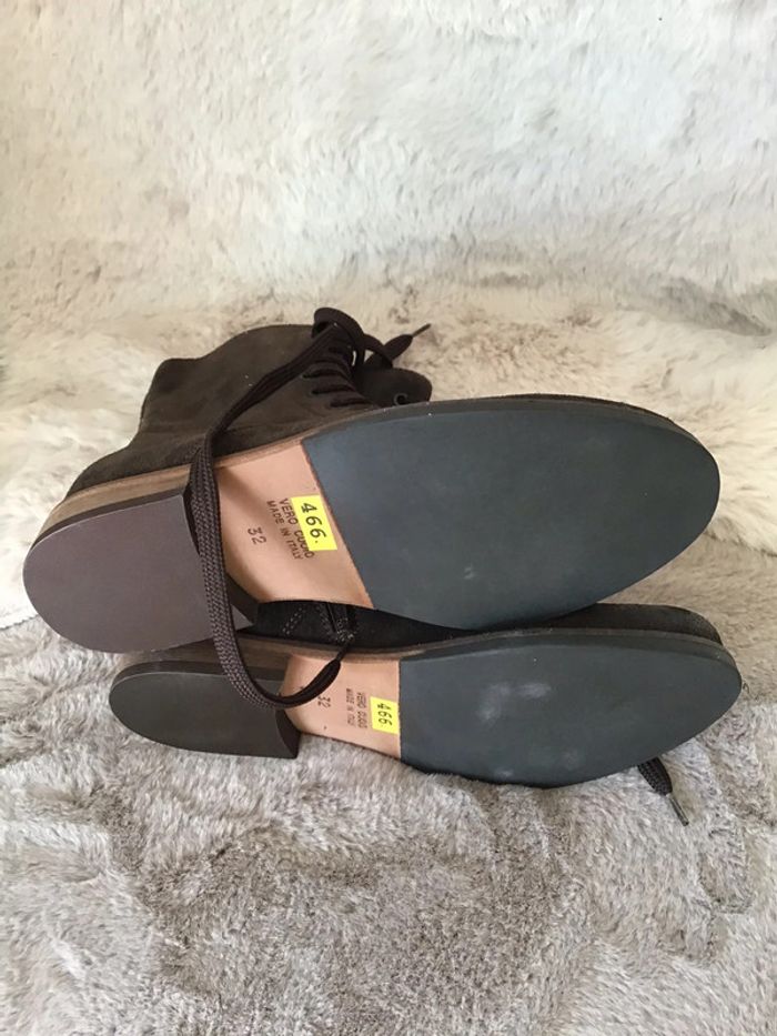 Bottine en cuir marron mixte taille 32 marque Bi Key (0124) - photo numéro 10