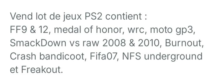 Lot de jeux PS2 - photo numéro 3