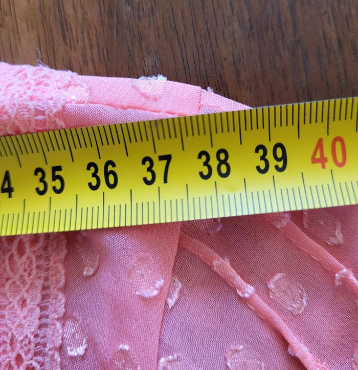 Nuisette manches courtes voile rose corail 3 Suisses Taille 36 - photo numéro 9