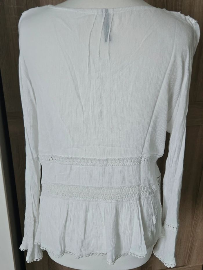 Blouse manches longues blanche taille 40 - photo numéro 3