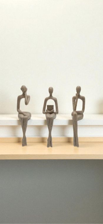 Statuettes décoratives abstraites en résine