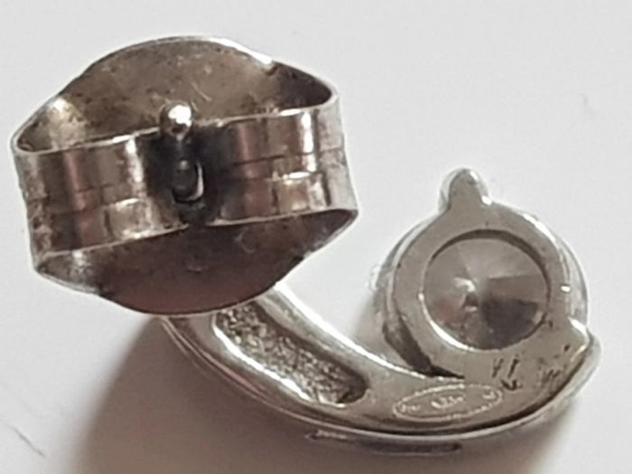 Boucles d'oreille argent 925 et oxyde de zirconium - photo numéro 5