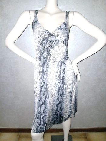 robe python noire crème grise et doré tex woman taille 42