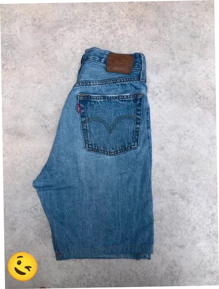 Short Levi's 501 W24 FR34 Bleu Femme Women #SHO16