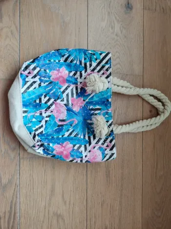 Sac de plage flamants roses