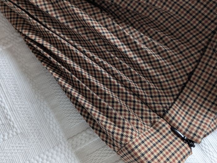 Jupe longue Zara taille 34 bruns carreaux - photo numéro 7