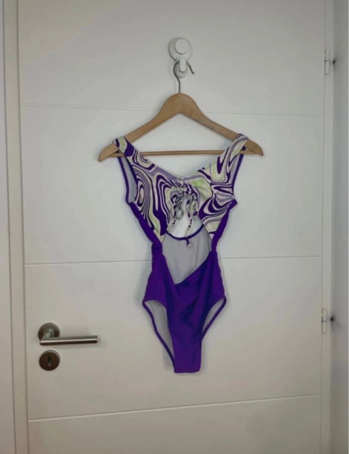 Maillot de bain une pièce violet - photo numéro 2