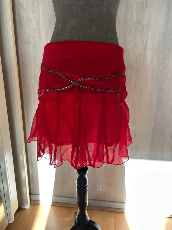 Jupe légère rouge