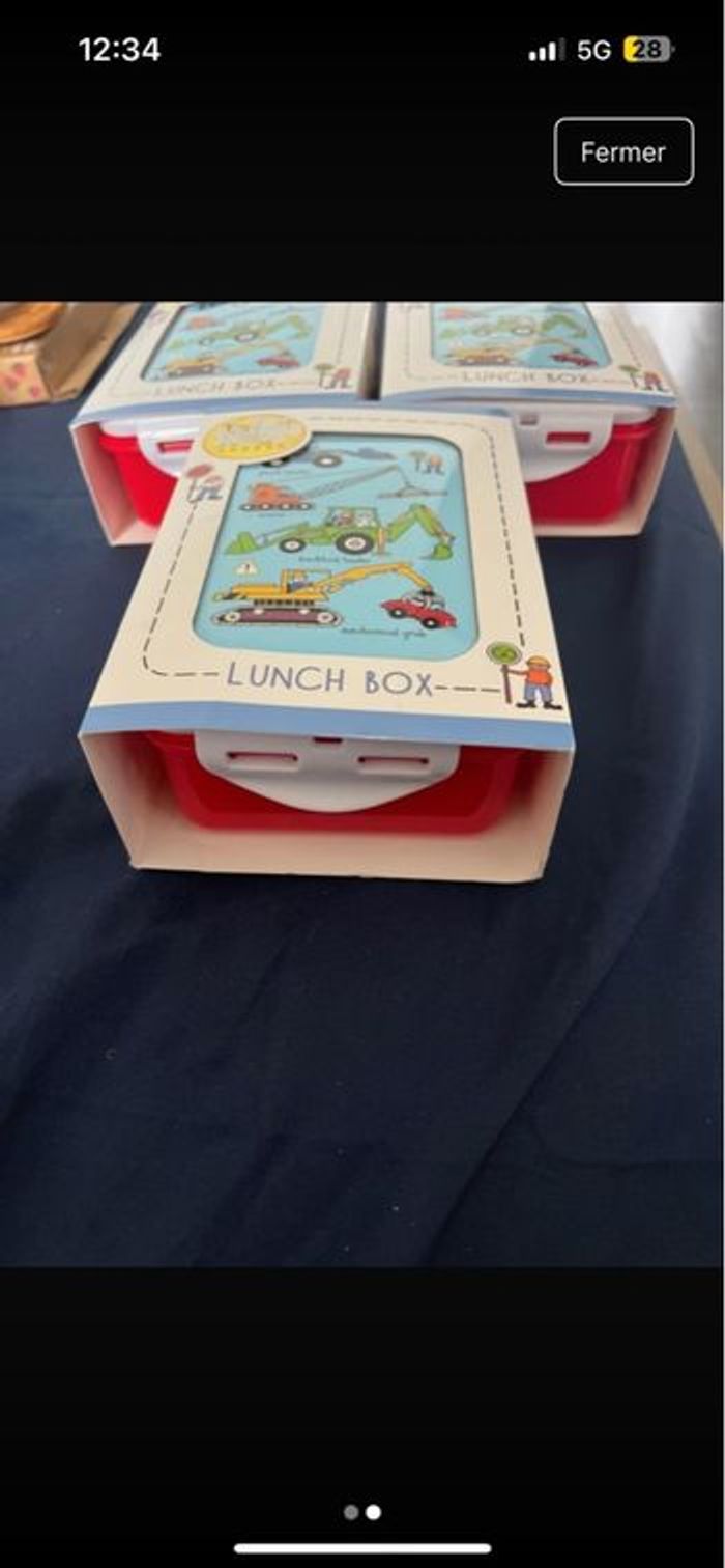 Lot boîte lunch - photo numéro 2